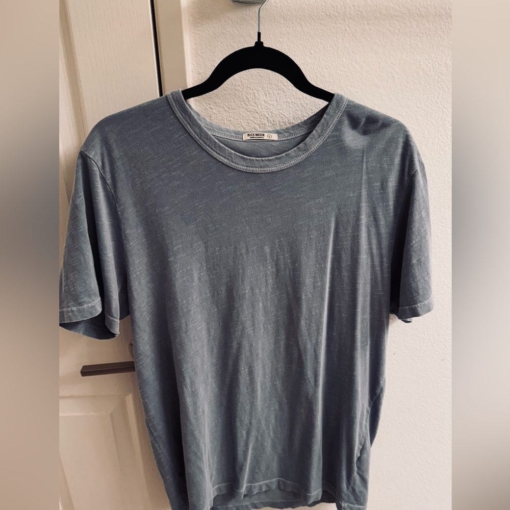 Buck Mason Blue/Gray Short Sleeve Tee